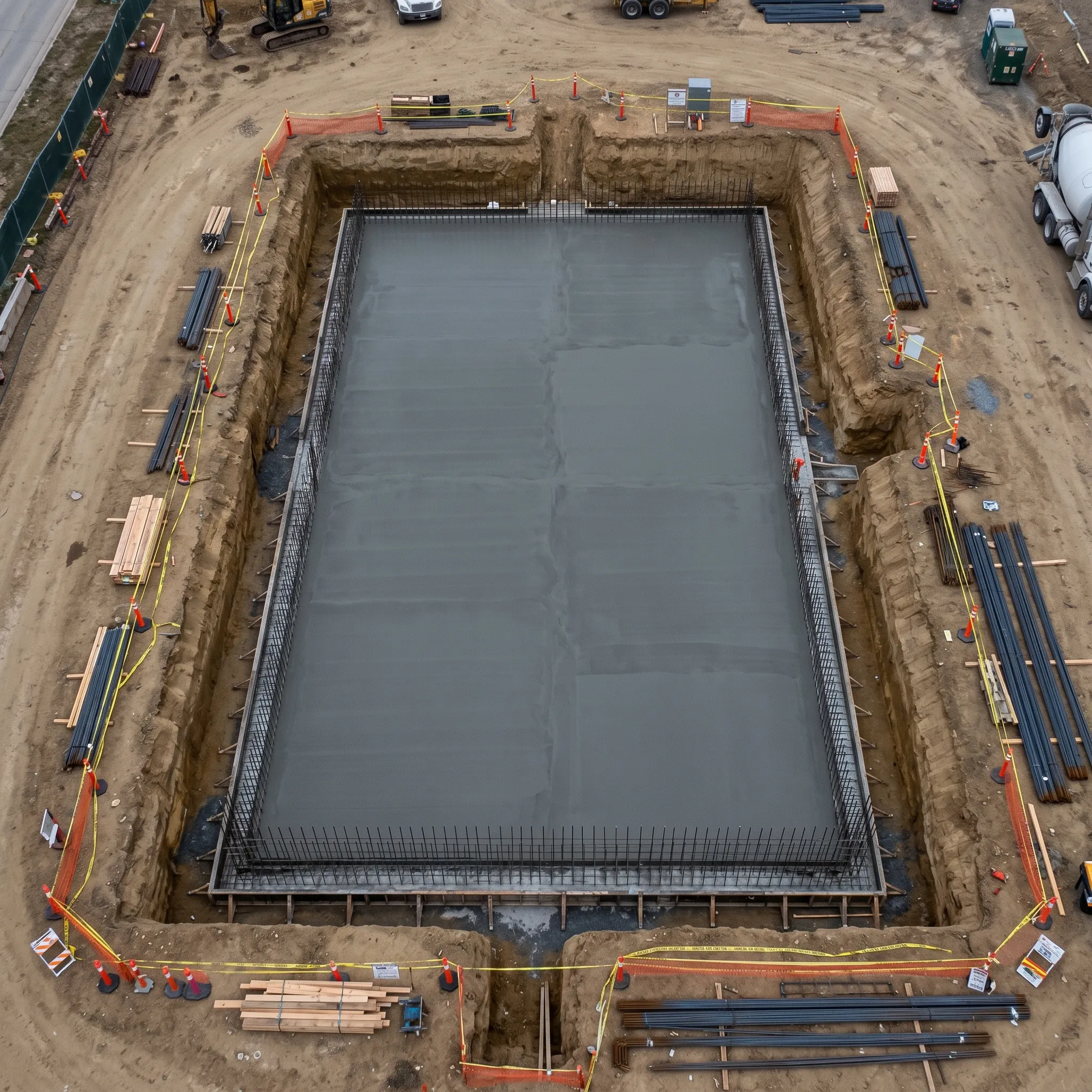 Baugrube & Fundament